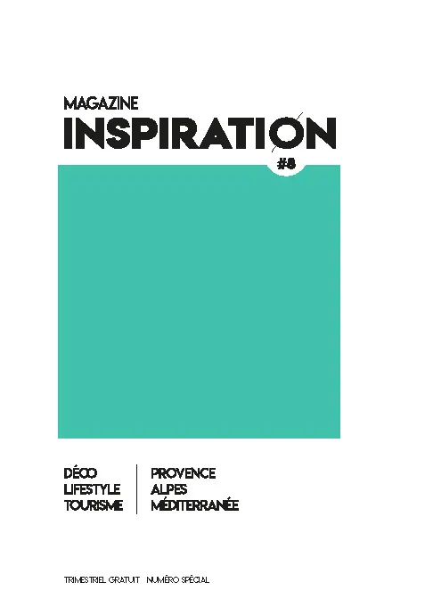 Couverture du magazine Inspiration, Été 2020