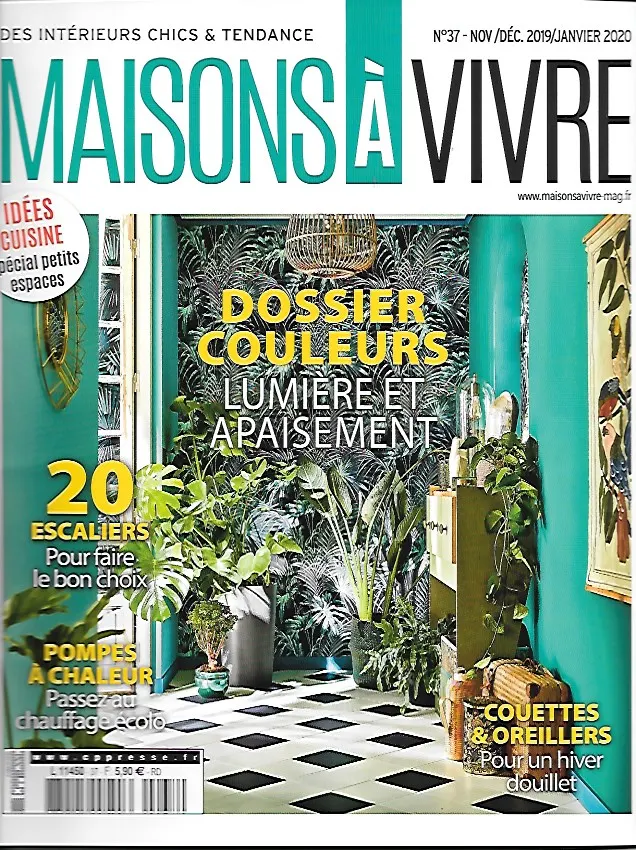 Couverture du magazine Maisons à Vivre, Décembre 2020