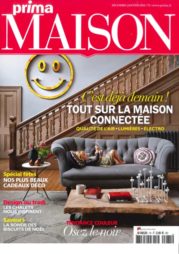 Couverture du magazine Prima Maison, Décembre 2015